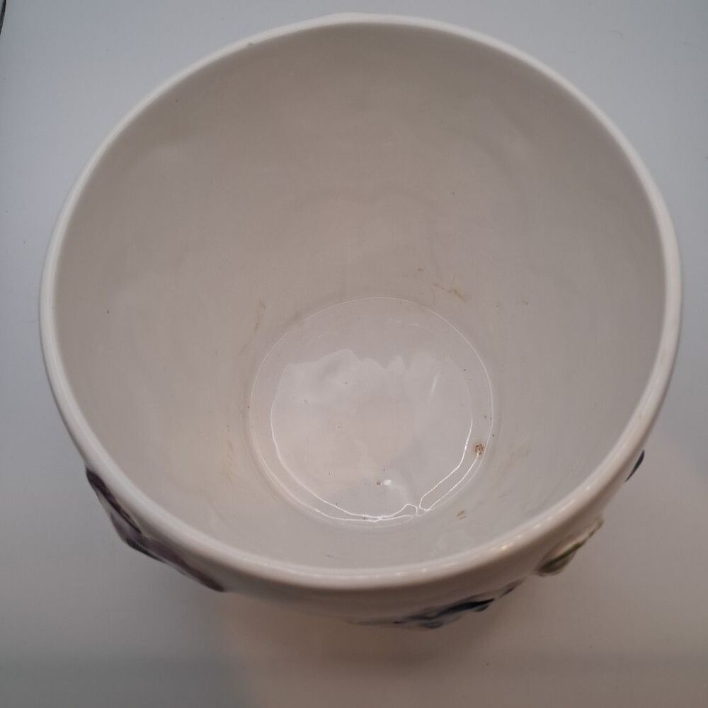Vtg 5.5" Bassano Italian Ceramiche ABC Pansy Planter Flower Pot - Picture 6 of 7